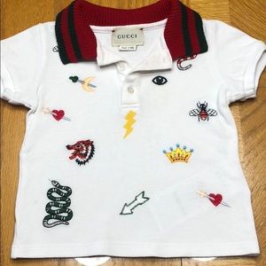 GUCCI Baby Embroidered Polo Shirt